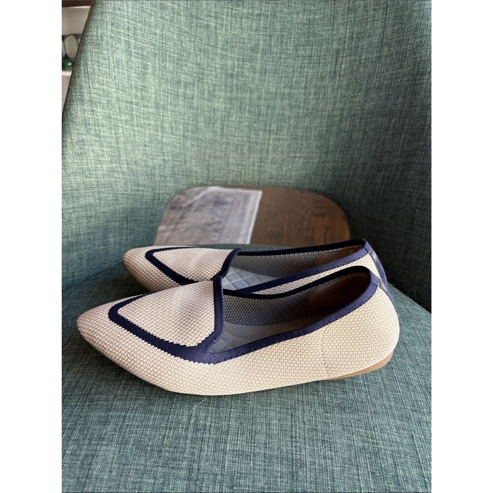 Birdies the blackbird flats loafers eggshell navy  Ballet Flats women 9.5 EUC - Picture 7 of 11